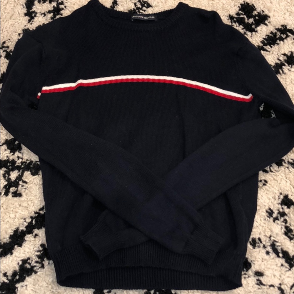 brandy knot stripped sweater